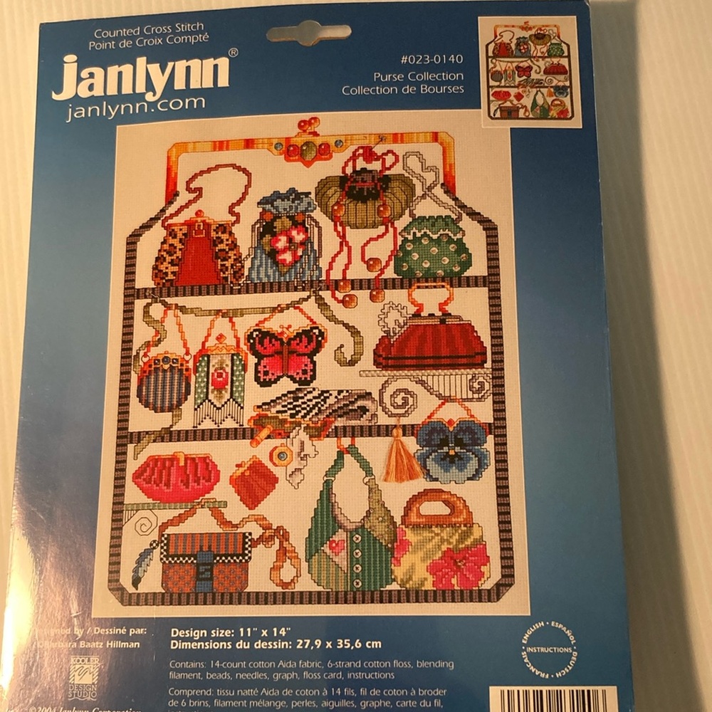 2004 Janlynn cross stitch “purse collection” 023-0140 11 x 14 G1‎